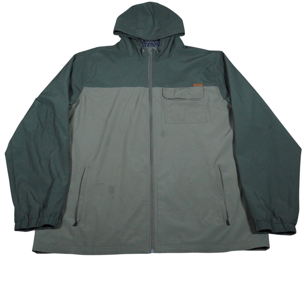 Mens XXL Hooded Windbreaker Rain Jacket Lightweight Full Zip